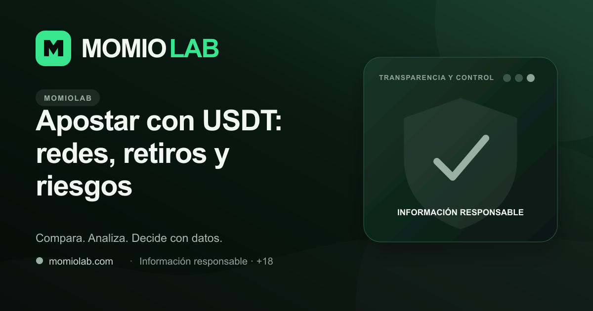 Portada de Apostar con USDT y elegir red